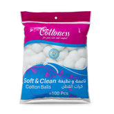 Cottoness Soft & Clean Cotton Balls - 100 Pcs